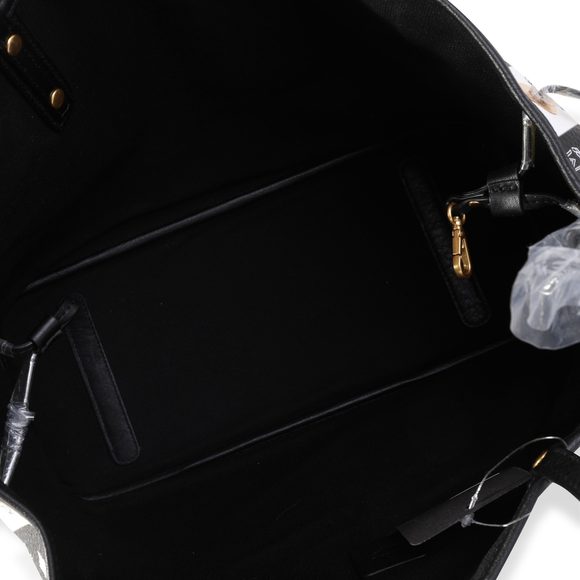 MCM Black & White Striped Visetos Large Reversible Tote - Picture 7 of 7